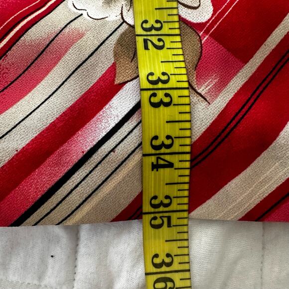 Vintage KATHIE LEE WOMAN Skirt 26W Red Abstract Floral Maxi Deadstock Retro - Picture 11 of 11